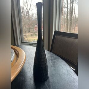 Tall Black Bud Vase